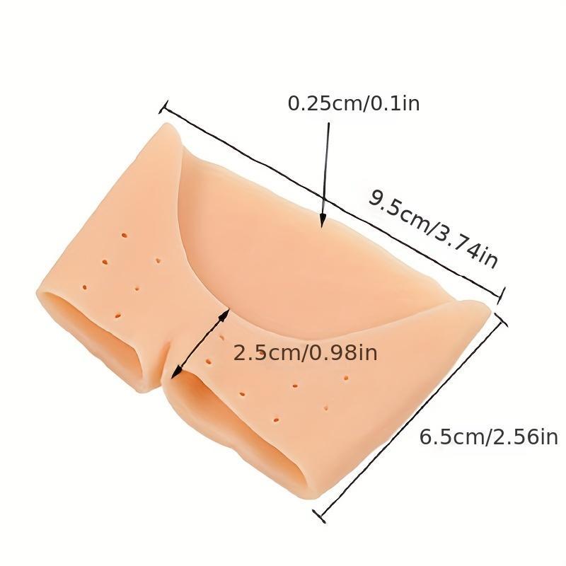 Silicone Toe Sleeve, 1 Pair Foot Protection Ballet High Heels, Valgus Gel Protector, Care Tool Massage Pad For Women Men, Running Essentials, Christmas Gift