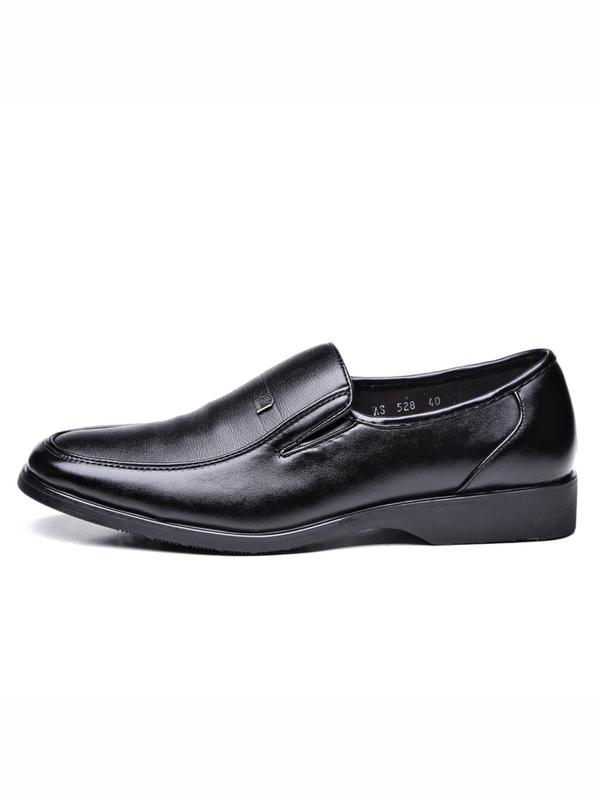 Men's Business Solid Color Low Heel Dress Shoes, 1 Pair Fashionable Slip on Shoes for Work Office, Male Pointed Toe Shoes for All Seasons for Men