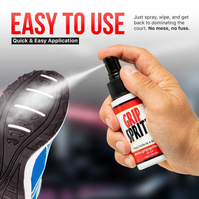 Grip Spritz Basketball Shoe Grip Spray - Starter Pack - Game Long Shoe Traction at All Your Games and Practices This Basketball Season