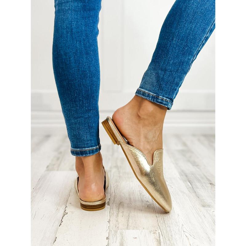 Corkys Spotlight Slip On Mule Shoes in Gold