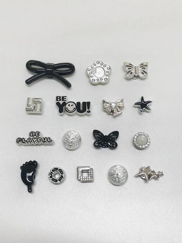 Cute Bow & Faux Pearl Decorated Shoe Charms,  Fashionable Novelty Shoes Decorations for Clogs Design, Dazzling Glamour Trendy Holiday Shoe Accessories for Women & Girls