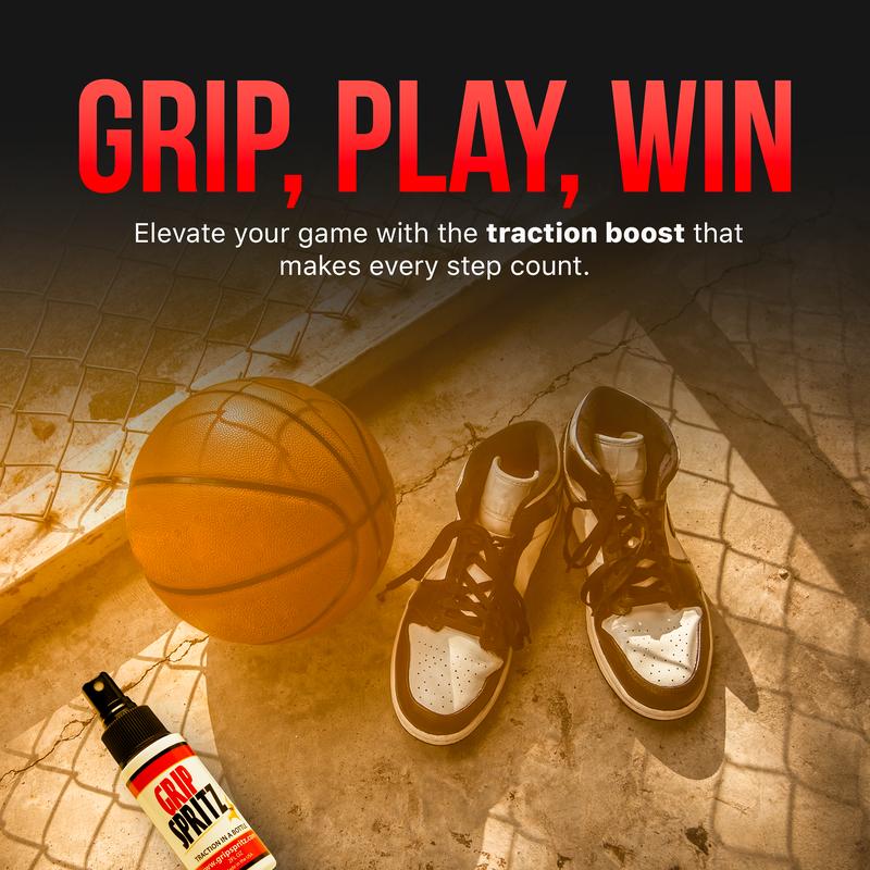 Grip Spritz Basketball Shoe Grip Spray - Starter Pack - Game Long Shoe Traction at All Your Games and Practices This Basketball Season