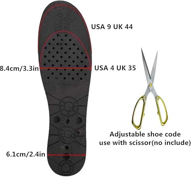 Height Increase Insoles 2-4 Layer 3cm-7.5cm Taller Shoes Insoles Heel Insert for Men and Women，Adjustable Height 1.2