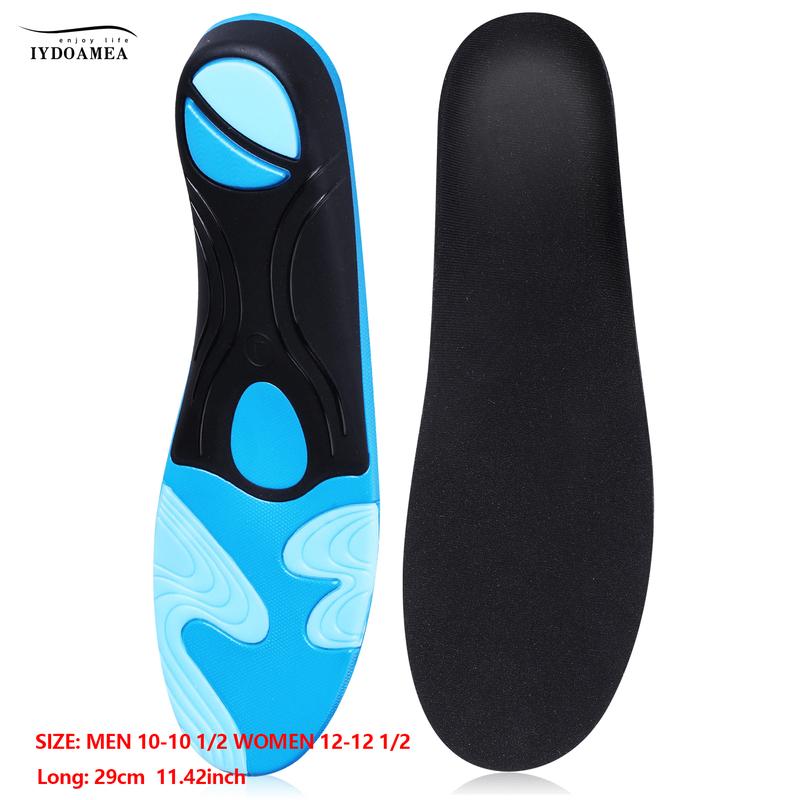 IYDoaMea 1 Pair 220+ lbs High Arch Support Insoles For Women Men, Insoles For Standing All Day, Orthotic Shoe Inserts - Boot Work Shoe Insole Footwear Comfort Breathable Sweat-Absorbent Parent