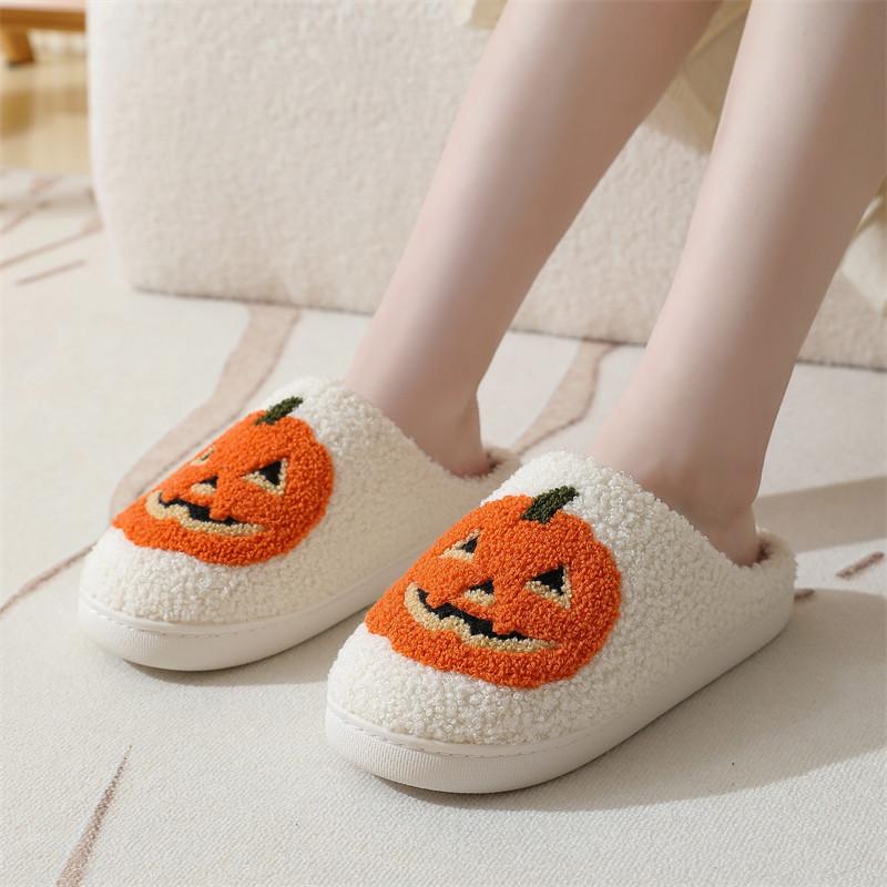 Cotton Slippers Womens Ghost Face for Women and Men Holiday Season Indoor Shoes Girl Flipflop Walking Shoes Footwear