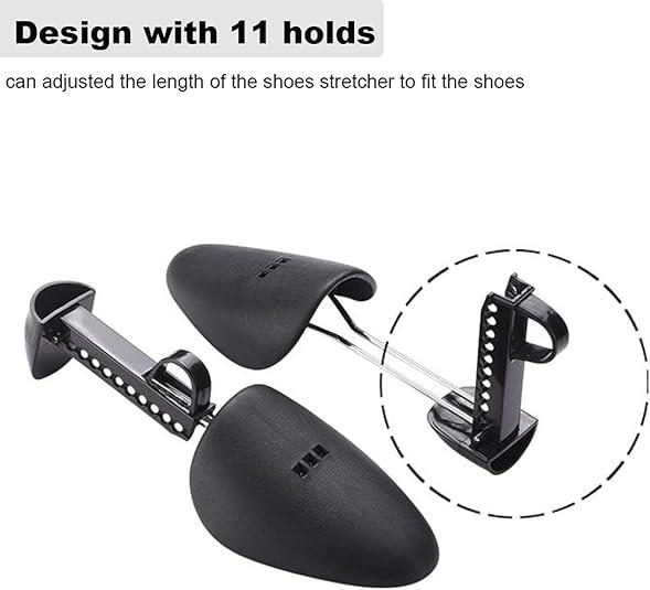 5 Pairs Practical Adjustable Length Men Shoe Tree Shoe Stretcher Boot Holder Shaper Support (Black Color) Footwear Comfort Bedroom Parent Bridal