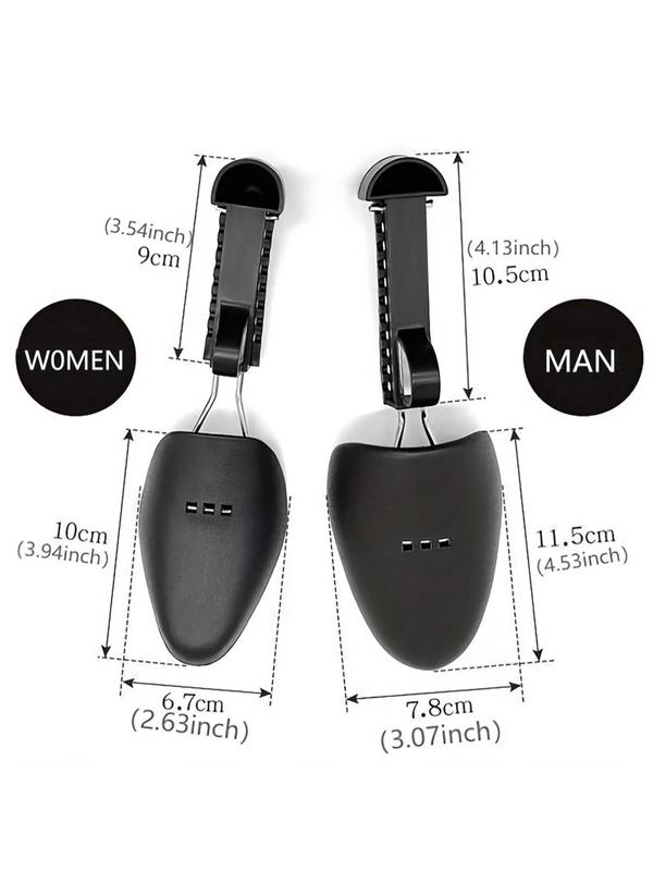 Unisex Adjustable Plastic Shoe Trees, PU Leather Shoe Lasts, Sports Shoe Shapers, 1 Pair Shoe Stretchers, Shoes Accessories for Men & Women