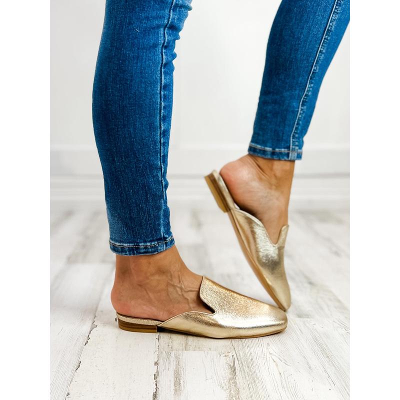 Corkys Spotlight Slip On Mule Shoes in Gold