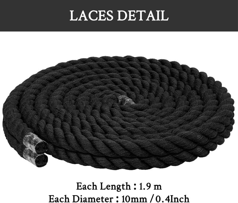 Endoto Thick Rope Laces Air Force 1, Chunky Twisted Shoelaces with DIY Custom Accessories for AF Sneaker Shoes - 2 5