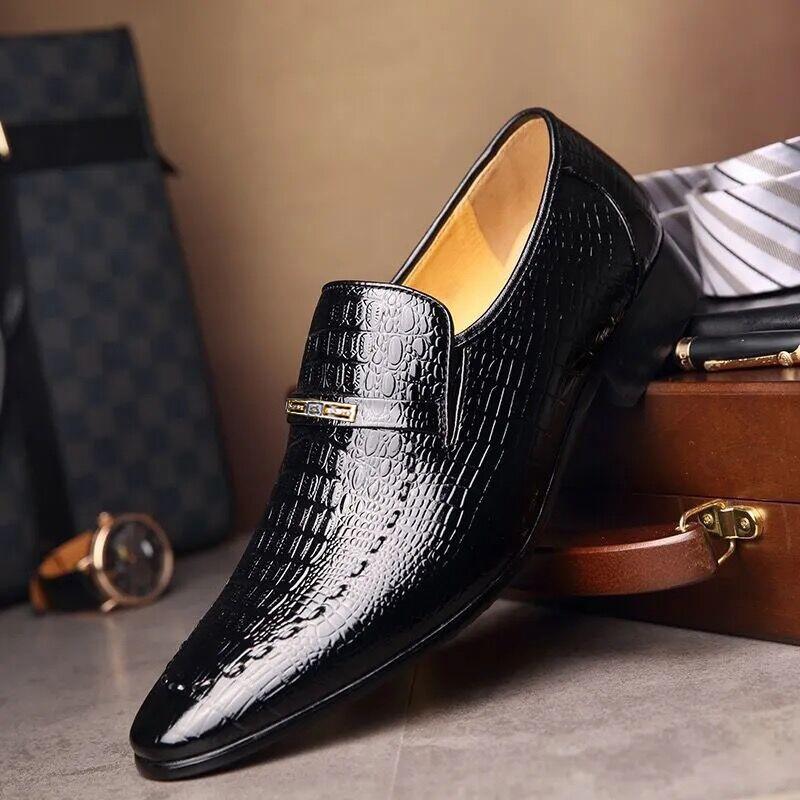 Men‘s Oxford Shoes Patent Leather Wedding Ball Dress Casual Shoes Men’s Dress Shoes