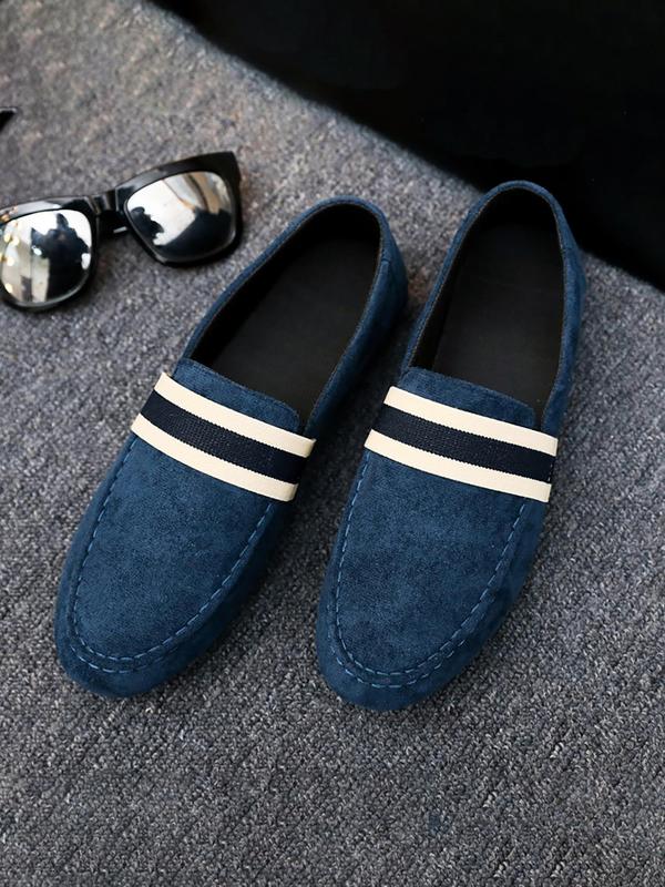 Men's Simple Plain Round Toe Slip-on Shoes, 2024 Fashionable Summer New Casual Comfortable Flat Shoes for Daily Wear, Breathable Non-slip Loafers