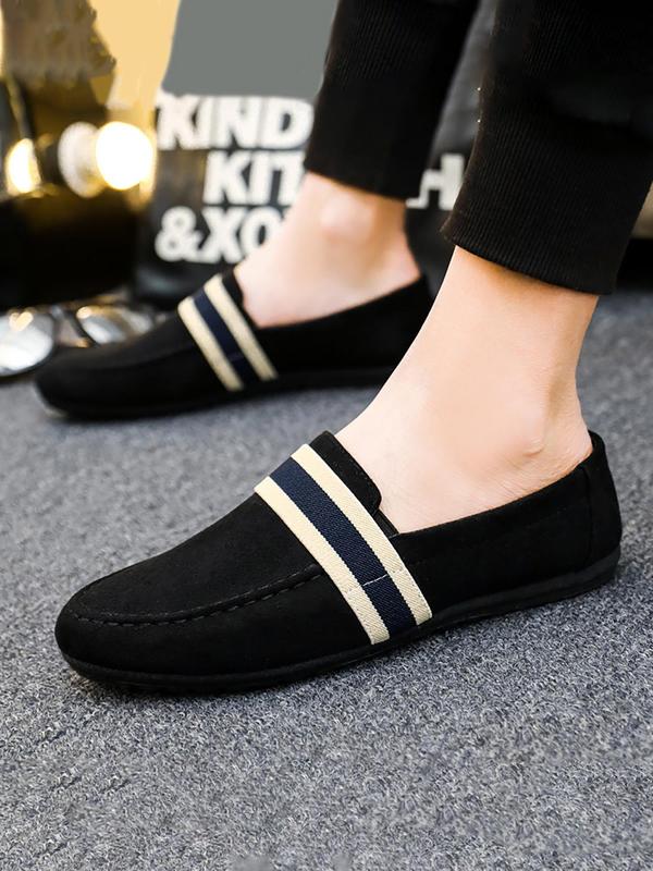 Men's Simple Plain Round Toe Slip-on Shoes, 2024 Fashionable Summer New Casual Comfortable Flat Shoes for Daily Wear, Breathable Non-slip Loafers