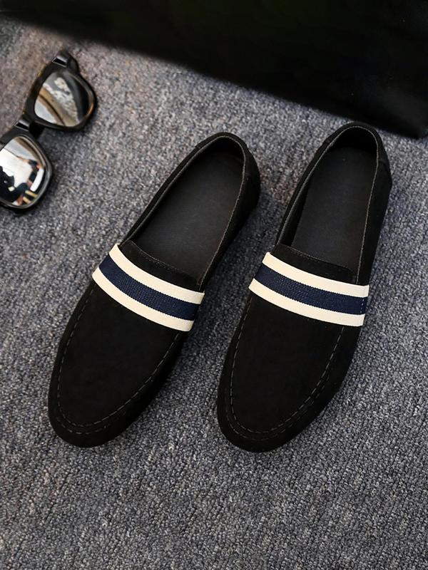 Men's Simple Plain Round Toe Slip-on Shoes, 2024 Fashionable Summer New Casual Comfortable Flat Shoes for Daily Wear, Breathable Non-slip Loafers