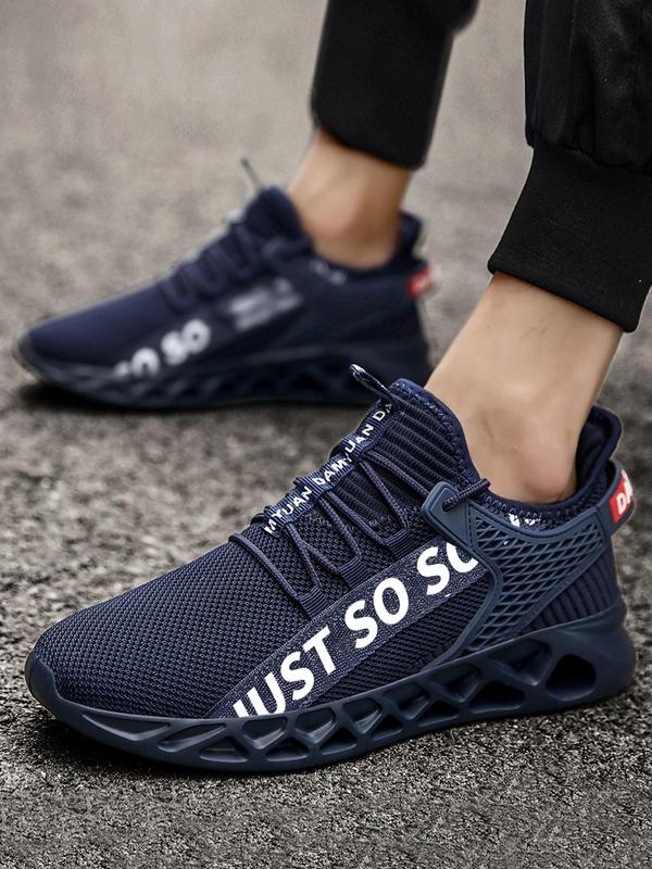 Women's Letter Print Lace Up Low Top Sneakers, 2024 New Style Casual Comfortable Breathable Sports Running Shoes, All-match Basic Shoes for Daily Wear