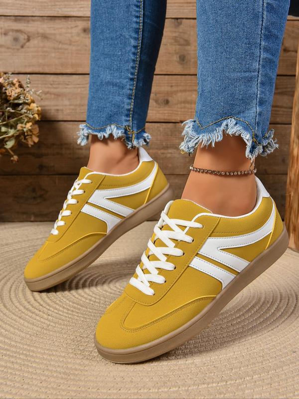 Unisex Fashionable Minimalist Lace Up Low Top Sneakers, Casual Comfortable Breathable Sports Shoes, Trendy All-match Sneakers for Daily Wear