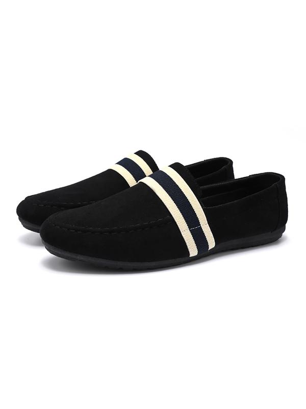 Men's Simple Plain Round Toe Slip-on Shoes, 2024 Fashionable Summer New Casual Comfortable Flat Shoes for Daily Wear, Breathable Non-slip Loafers