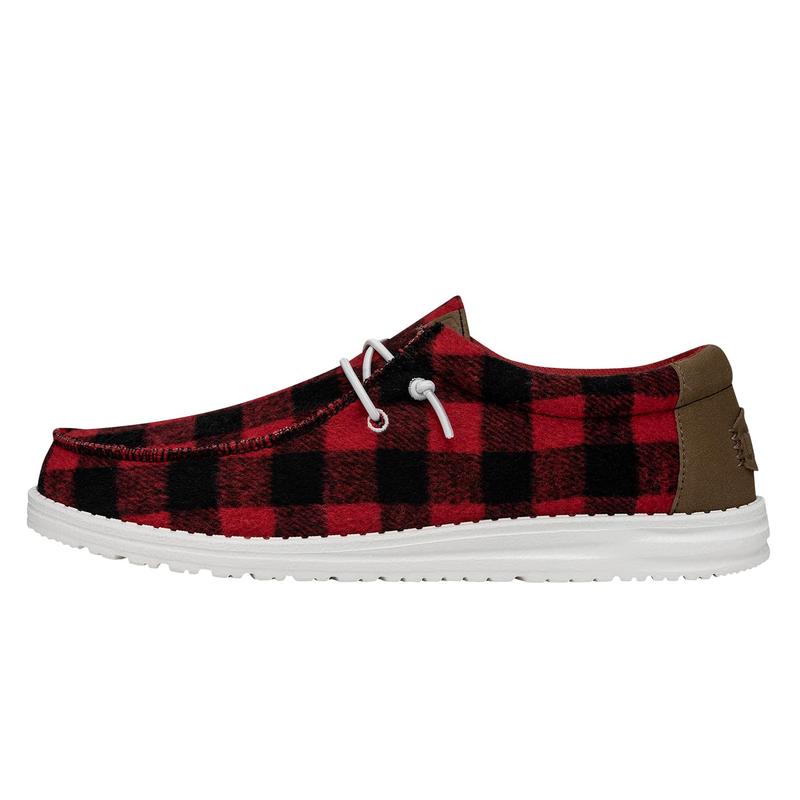 HEYDUDE Wally Buffalo Plaid - Mens Comfortable Slip on Shoes