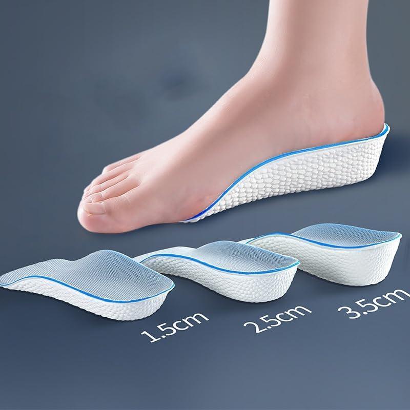 1 pair Boost Your Height with These Arch Support Inner Heightening Insoles - Breathable Sports Shock-absorbing Half Cushion!