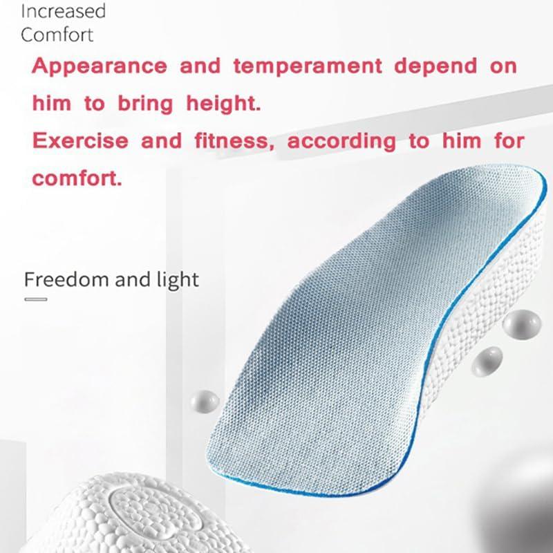 1 pair Boost Your Height with These Arch Support Inner Heightening Insoles - Breathable Sports Shock-absorbing Half Cushion!