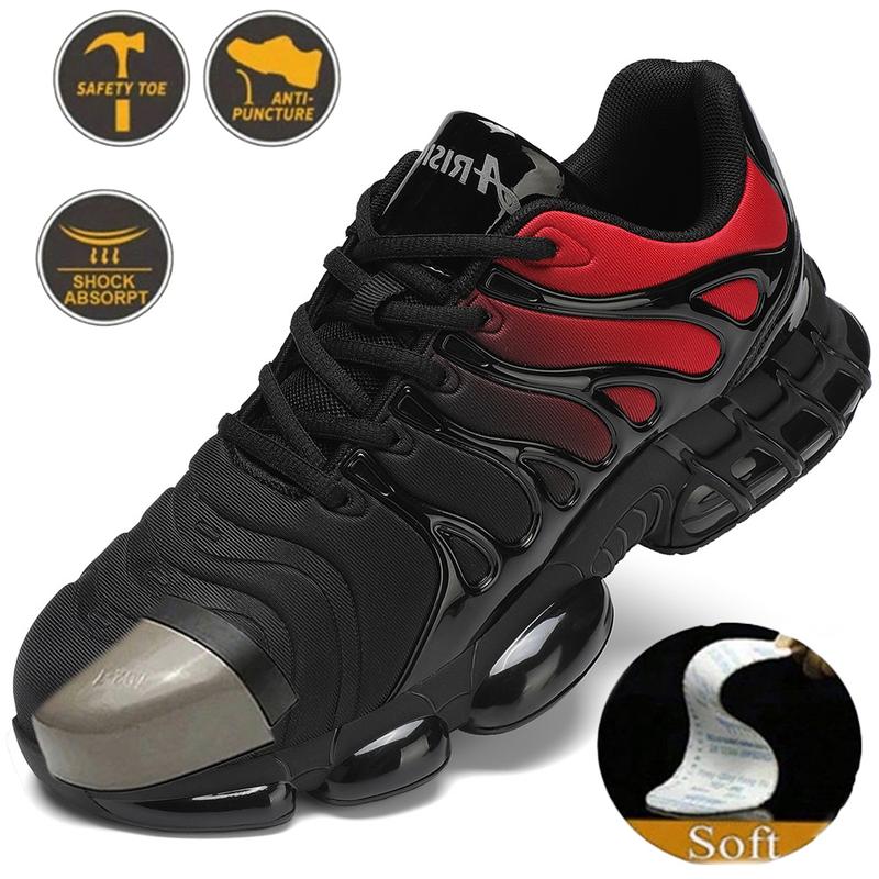 2024 New style Steel Toe Shoes for Men IndestructibleWork Shoes Lightweight Steel ToeSneakers Non Slip Safety Shoes Puncture Proof Composite Toe Shoes