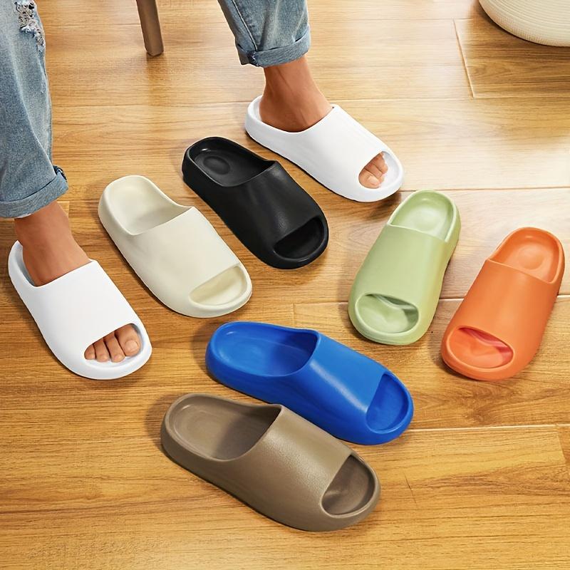 Men's EVA Slides, Casual Non Slip Slippers, Open Toe Shoes For Indoor Outdoor Beach Shower, Spring And Summer