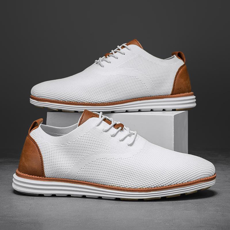 Men's Mesh Dress Sneakers Oxfords Business Casual Walking Shoes Tennis Comfortable