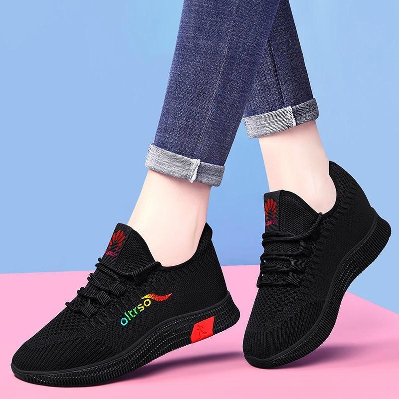 Pure Black Kitchen Shoes for Work Non-Slip Soft Bottom Old Beijing Cloth Shoes 2024 Spring New Women's Casual Pumps