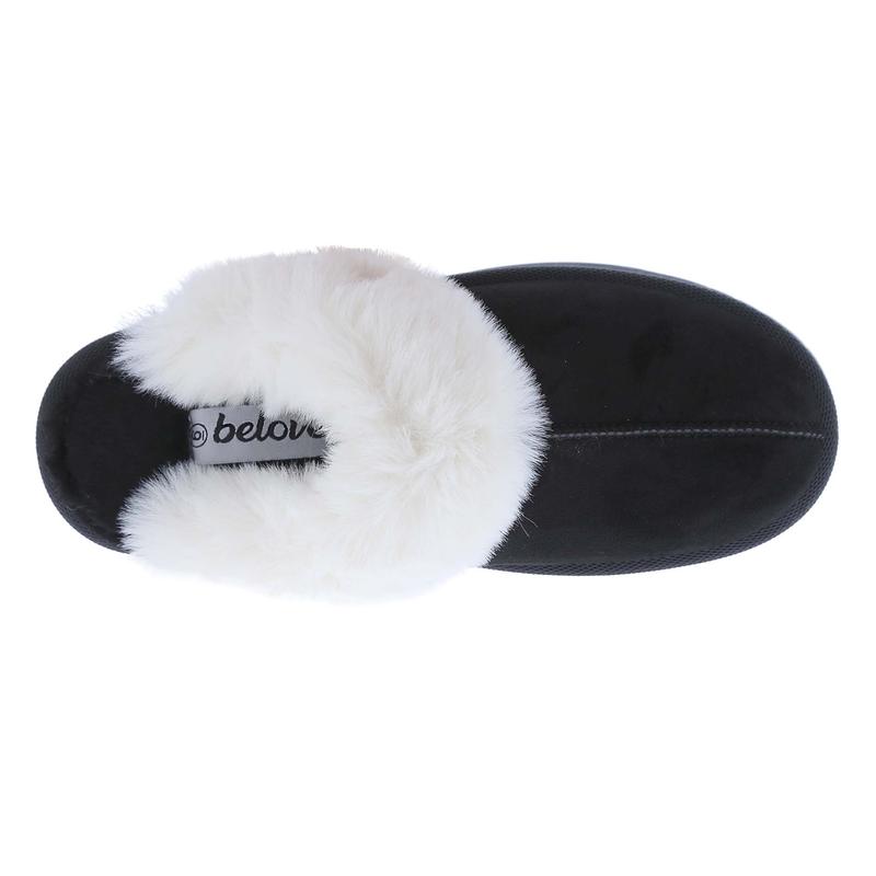 BELOVELY Cozy Fall Slippers for Women  | Women's Faux Fur Slip-On Platform Winter Mules | Fluffy Suede Comfort Slip-On Shoes Women's Fluffy snow boot[snowboosts-13] Girl Walking Shoes Footwear Flipflop Slide Soft Women's Fluffy casual warm indoor comfort