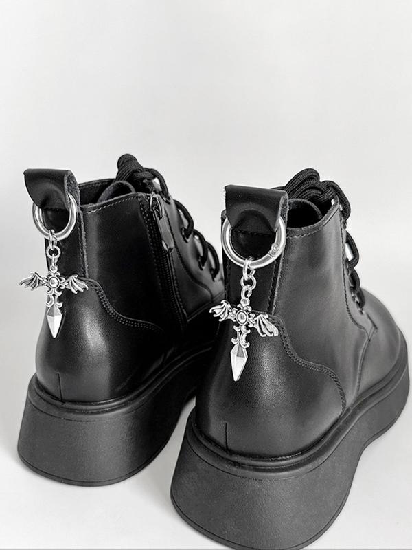 Punk Style Wing Design Shoe Charms, Fashionable Novelty Shoes Decorations for Boots & High Heels, Shoes Accessories for Women & Girls