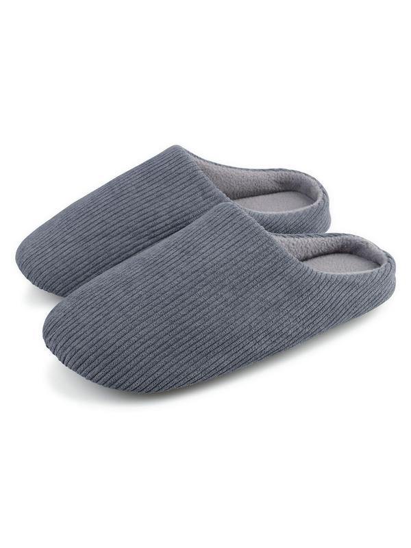 Men's Casual Solid Color Textured Design Slippers, Soft Comfortable Home Slippers, Non-slip Bedroom Guest Slippers for Indoor Outdoor Wear, for Fall Outfits Fall Freshness