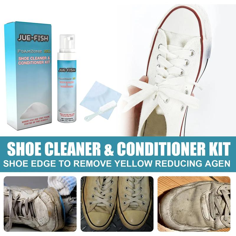 100ml Anti Yellow Lasting Whitening Shoes Cleaning Spray Shoe Cleaner and Conditioner Kit