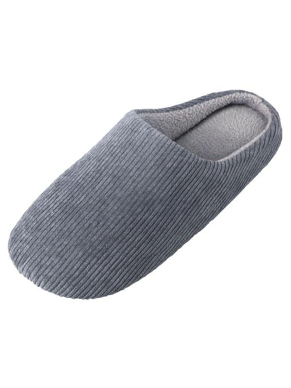 Men's Casual Solid Color Textured Design Slippers, Soft Comfortable Home Slippers, Non-slip Bedroom Guest Slippers for Indoor Outdoor Wear, for Fall Outfits Fall Freshness