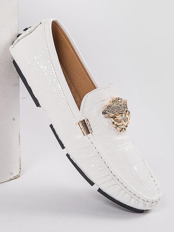 Men's Business Fashion Rhinestone Decorated Slip-on Loafers, Casual Comfortable Round Toe Flat Shoes for Daily Wear, Fashion Shoes for Party, Daily Wear