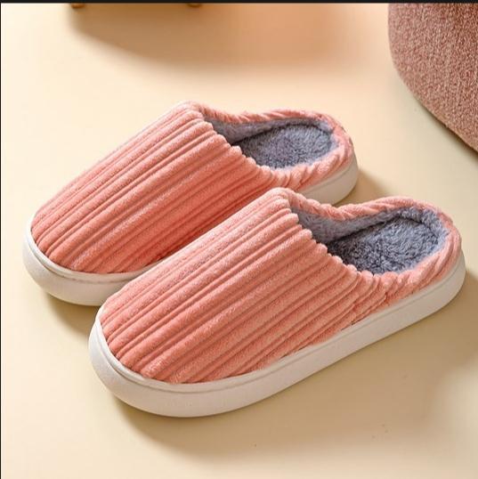 Cotton Slippers For Men And Women Winter Home Indoor Home Non-Slip Thick Sole Couple Shoes Winter Footwear Flipflop