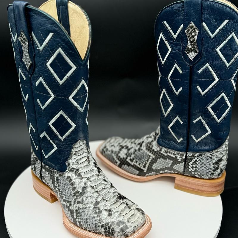 MENS BOOTS NATURAL PYTHON PRINT WITH BELT