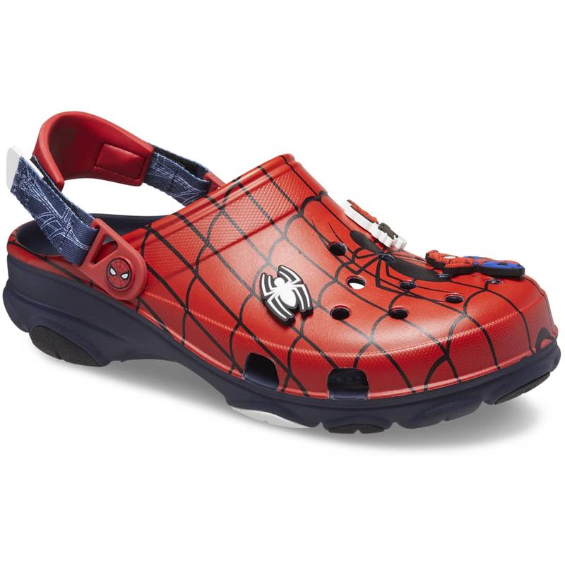 Crocs Unisex Adult Marvel Spiderman All Terrain Clogs with Adjustable Heel Strap and Jibbitz Shoe Charms