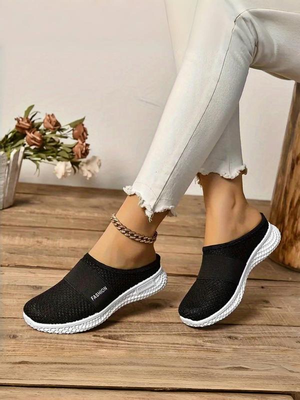 Women's Fashionable Solid Color Mules, Casual Soft Platform Slip on Walking Shoes, Breathable Comfortable Shoes for Daily Wear for Women & Girls