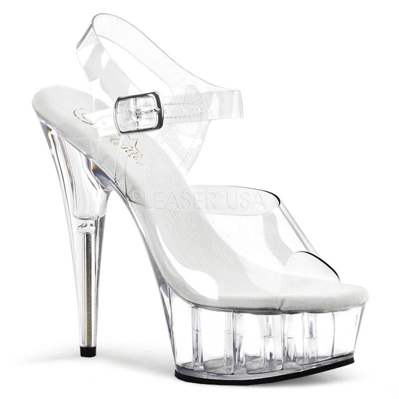 6 Inch Heel DELIGHT-608 Clear