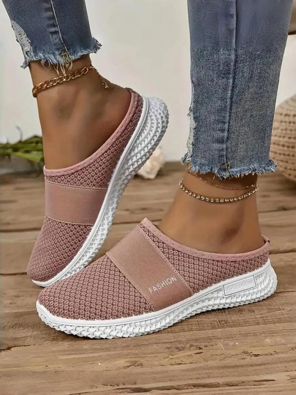 Women's Fashionable Solid Color Mules, Casual Soft Platform Slip on Walking Shoes, Breathable Comfortable Shoes for Daily Wear for Women & Girls