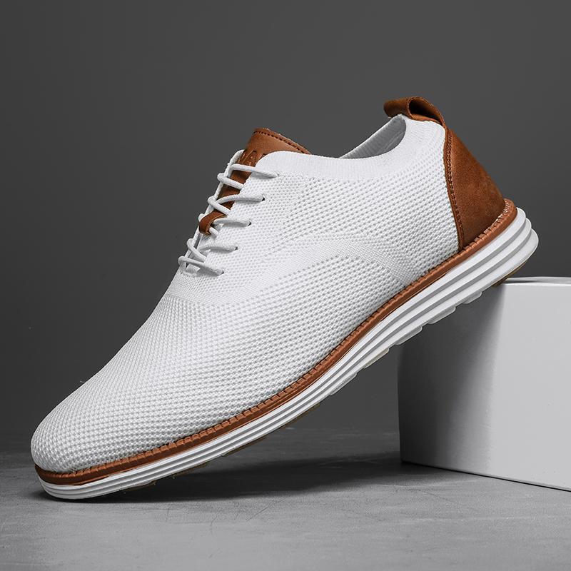 Men's Mesh Dress Sneakers Oxfords Business Casual Walking Shoes Tennis Comfortable