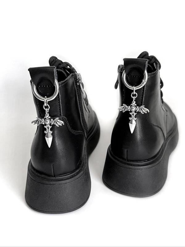 Punk Style Wing Design Shoe Charms, Fashionable Novelty Shoes Decorations for Boots & High Heels, Shoes Accessories for Women & Girls