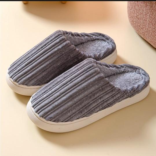 Cotton Slippers For Men And Women Winter Home Indoor Home Non-Slip Thick Sole Couple Shoes Winter Footwear Flipflop