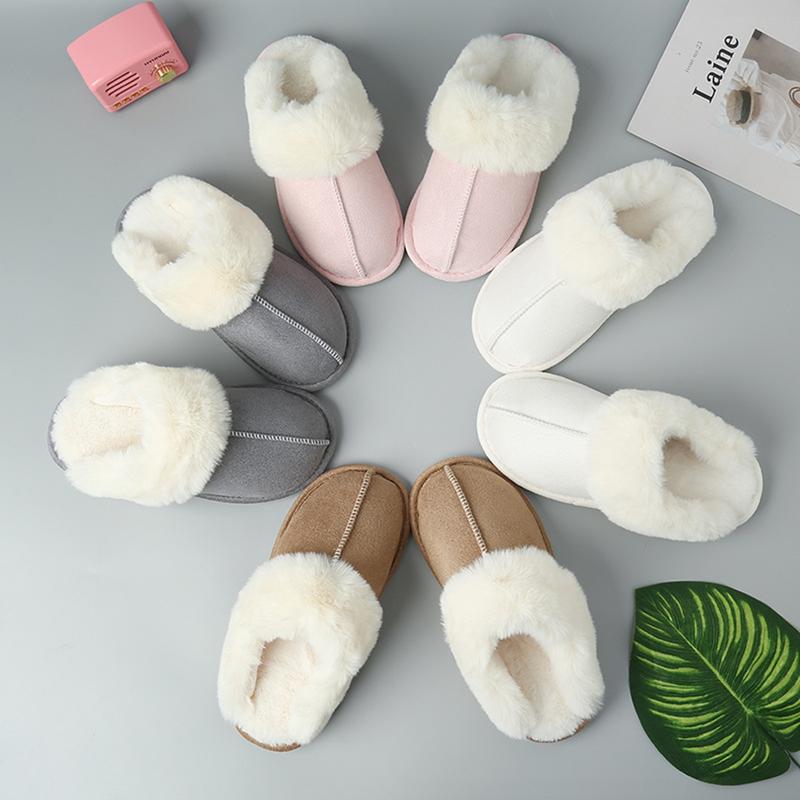 Women's Slippers Fluffy Slippers Warm Soft House Slippers for Women Non-Slip Indoor