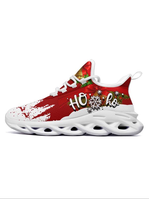 Men's Christmas Themed Sneakers, 2024 New Style Casual Sporty Breathable Comfortable Sneakers, Male All-match Round Toe Shoes for Daily Wear