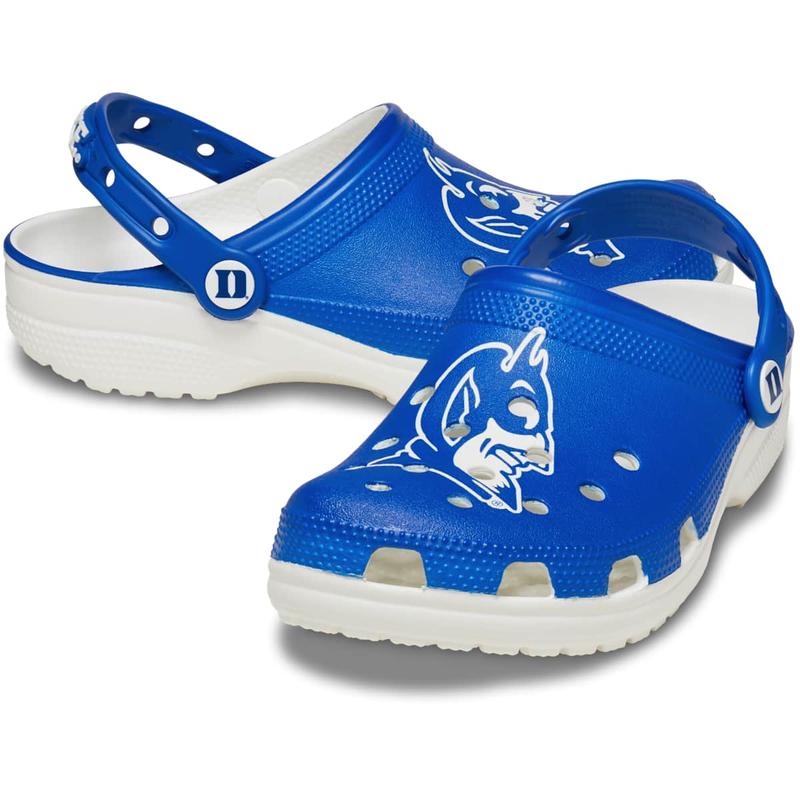 Crocs Unisex Adult Duke Blue Devils Classic Clogs, Collegiate Football Fan Gear