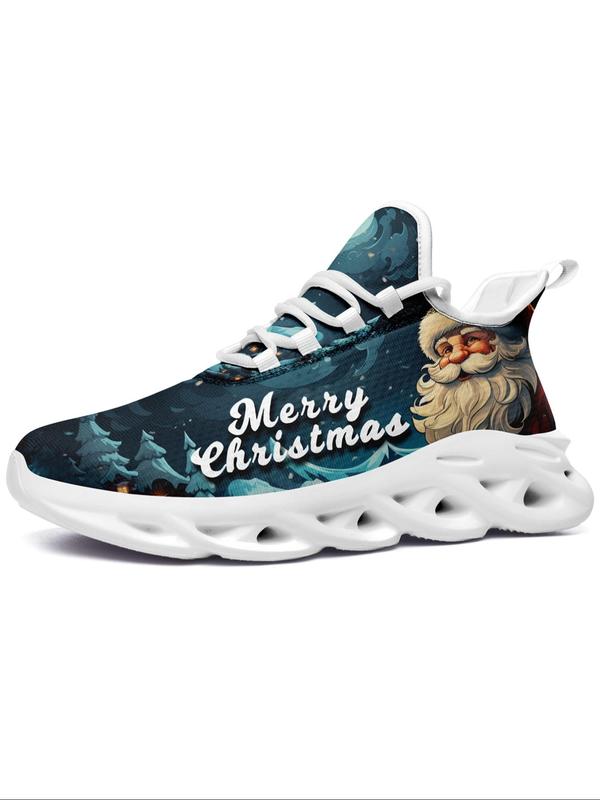 Men's Christmas Themed Sneakers, 2024 New Style Casual Sporty Breathable Comfortable Sneakers, Male All-match Round Toe Shoes for Daily Wear