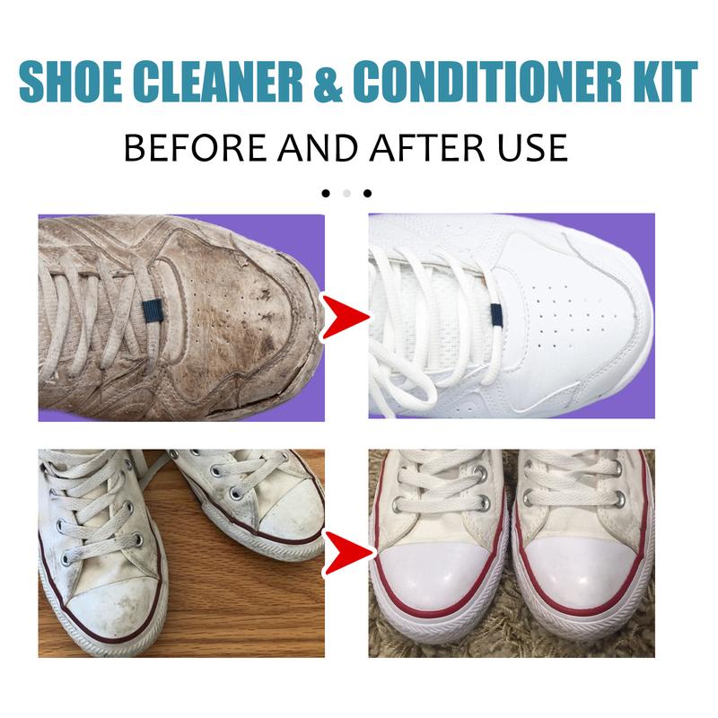 Shoe Cleaner Foam with Brush and Towel - Effective Shoe Cleaning Solution for White Shoes and Sneakers