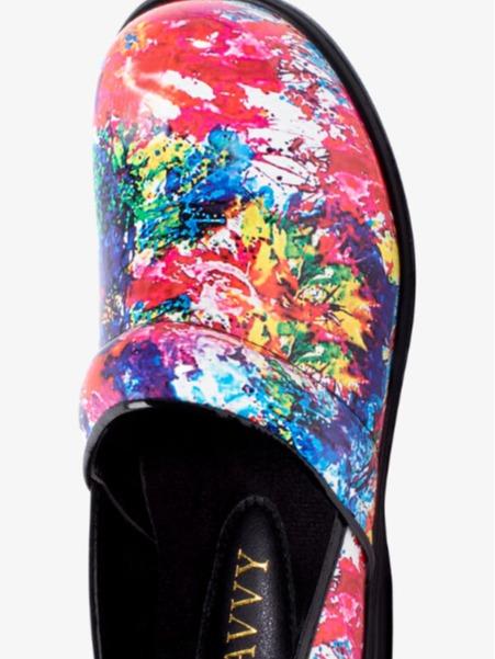 Savvy Women's Brandy Splatter Paint Nursing Clogs