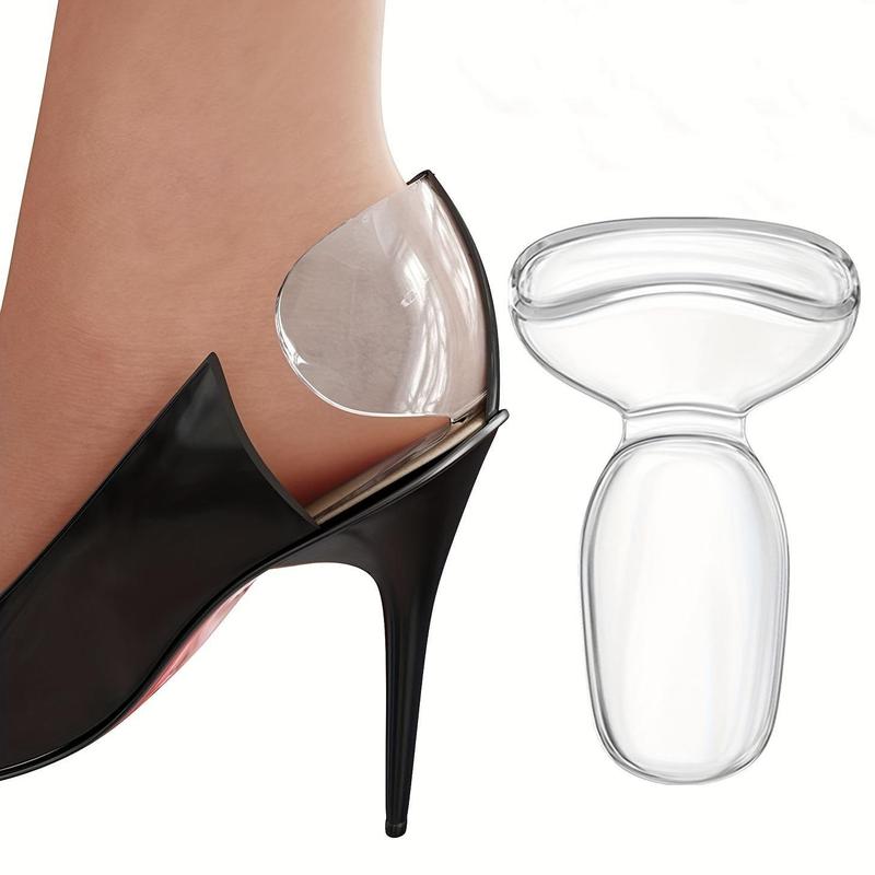 Silicone Heel Cushion Inserts, Transparent Heel Protector Pads for Women, Comfortable Insole for Too Big Shoes