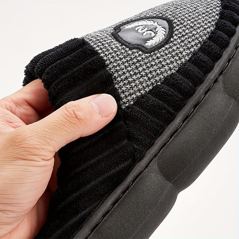 Men's Cozy Plush House Slippers - Lightweight, Anti-skid, Breathable Design - Perfect for Indoor Comfort in Fall Winter